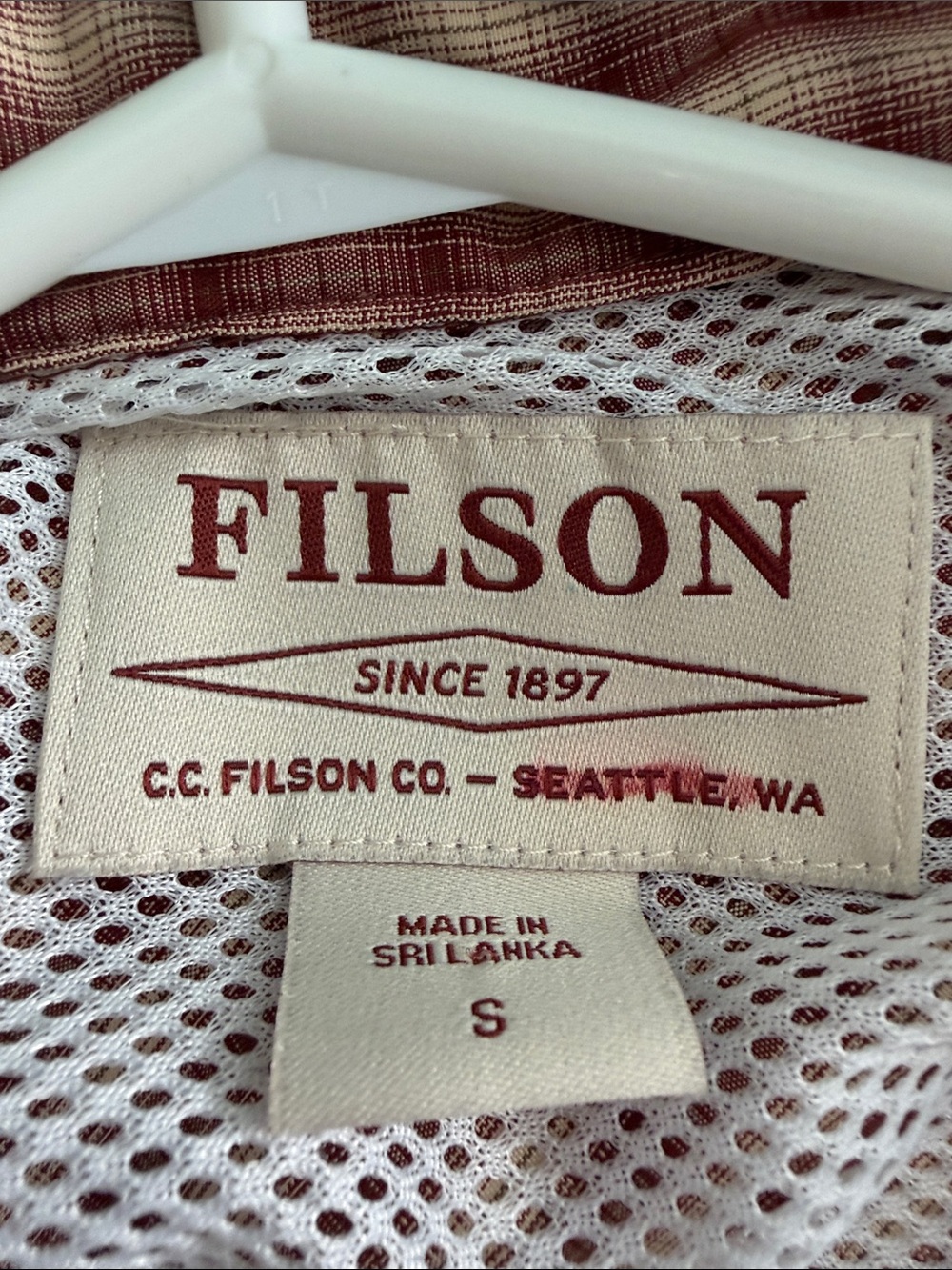 Filson Twin Lakes Short Sleeve Plaid Sport Shirt - Size S